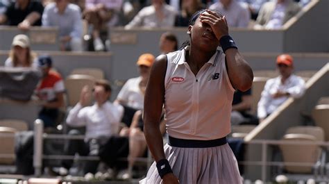 Coco Gauff's 'lucky' reaction to 2nd.